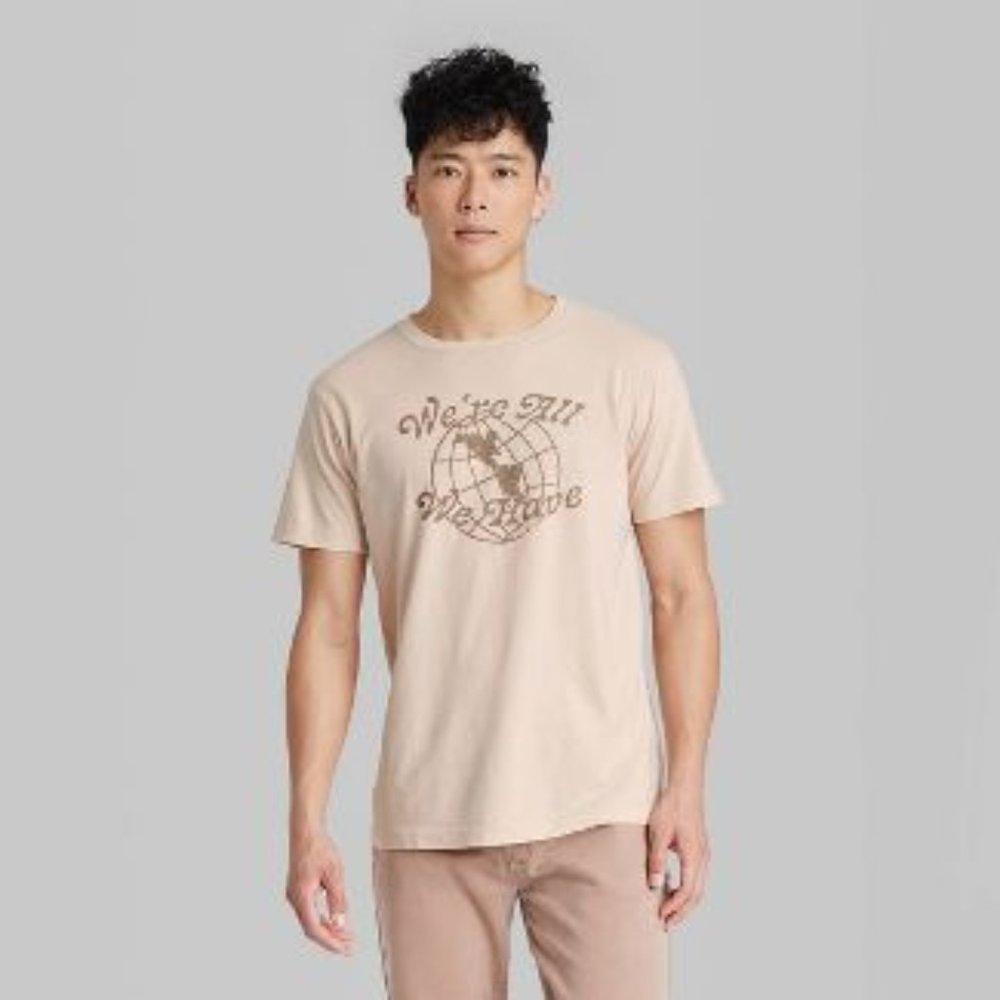 Men's Botanical Dyed Short Sleeve T-Shirt - Original Use Light Beige